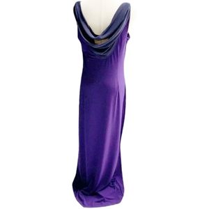 T Tahari Aura Purple Two Tone Formal Floor Length Gown Size XL
